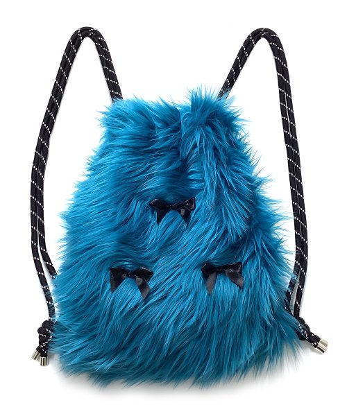 OTHER-worldly ribbon gym sack blue fur