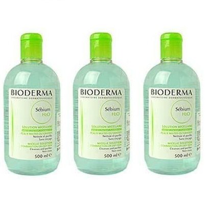 全国送料無料 ビオデルマ(BIODERMA) セビウム H2O(エイチ ツーオー)D 500ml×3本セット [並行輸入品]