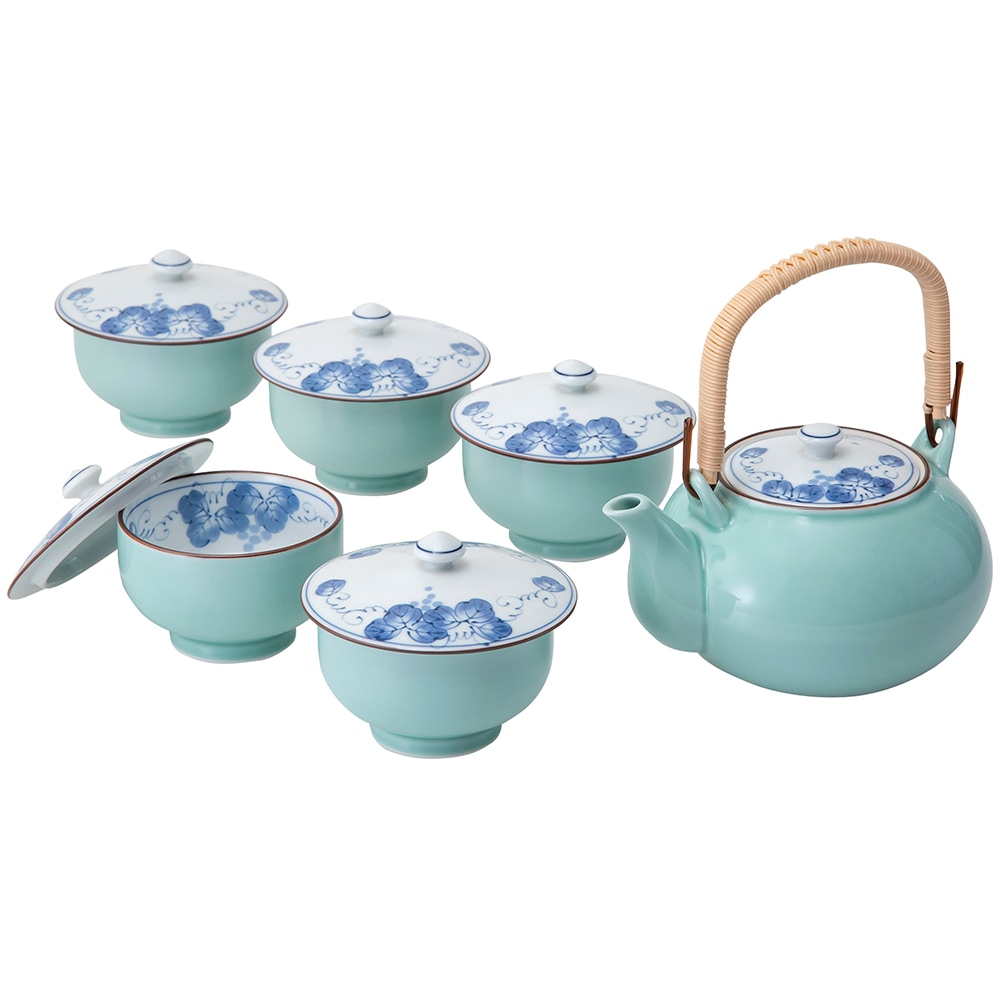 波佐見焼 掛分ぶどうM蓋付茶器揃 31074 A069-060 ラッピング無料 のし無料 メッセージカード無料 ギフト 詰め合わせ ギフトセット 内祝い ご挨拶 出産内祝 結婚内祝 A31