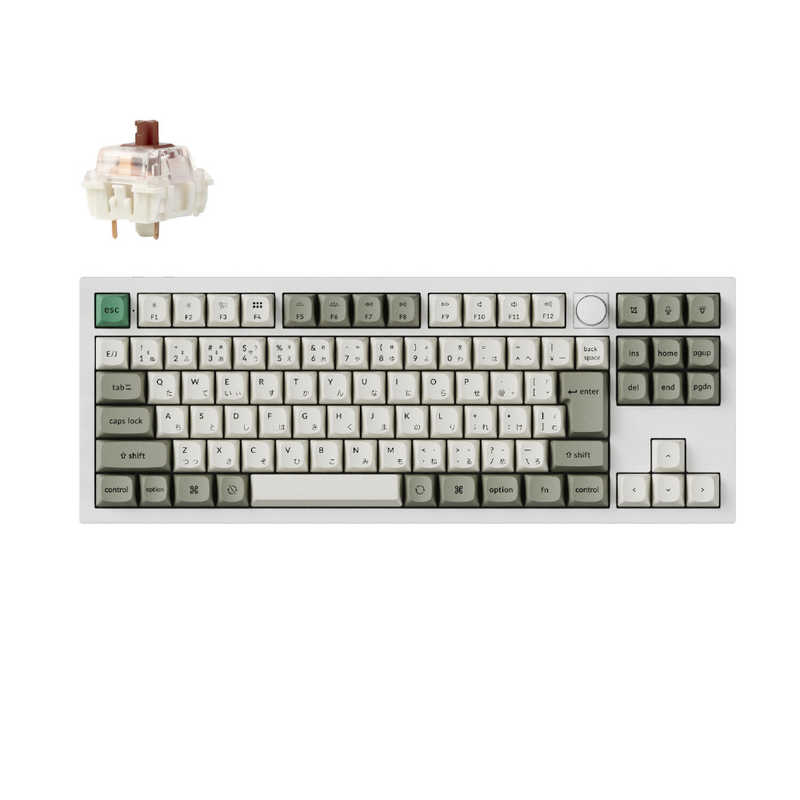 キークロン　キーボード Q3 Max(茶軸) ［有線・ワイヤレス /Bluetooth・USB-A＋USB-C］ シェルホワイト　Q3M-P3-JIS