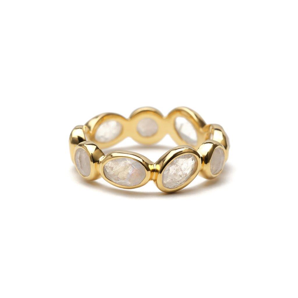 【TOME JEWELRY】 S925 RAINBOW MOON STONE ETERNITY RING