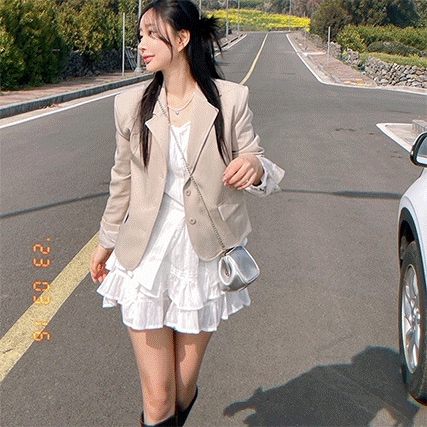 プレーン ボタン ジャケット(3color)