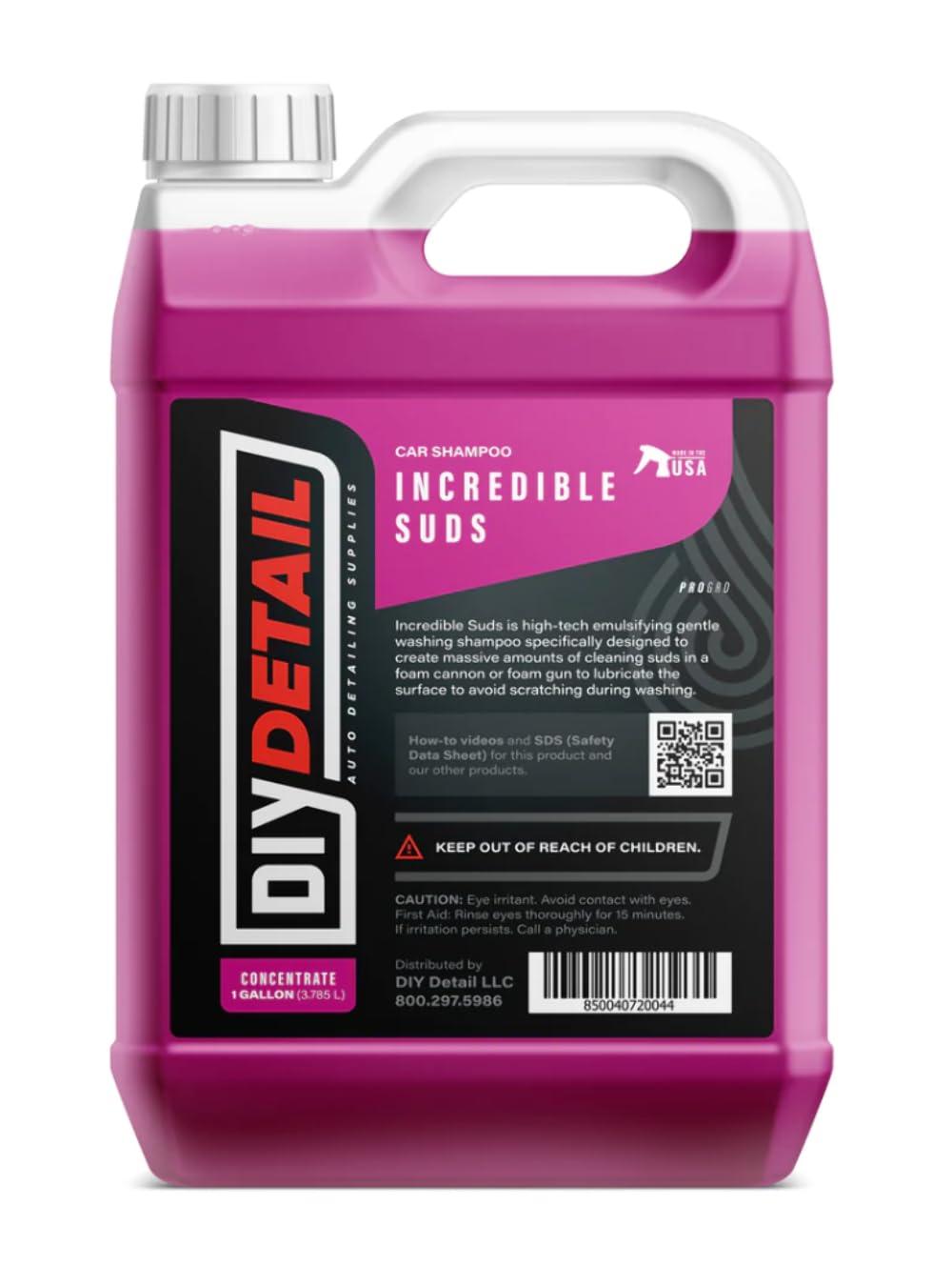 DIY Detail(ディーアイワイ ディテール)インクレディブルサッズ(Incredible Suds)濃厚泡でプロ並みの洗車体験 高い潤滑性能 洗車キズを防ぐ カーシャンプー 3.78L