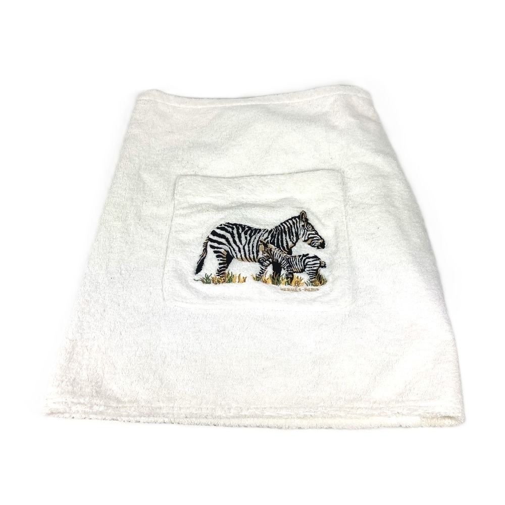 タオル シマウマ デザイン バスタオル インテリア ひざかけ ブランケット ラップタオル 巻きタオル コットン ホワイト