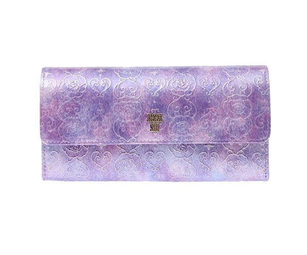 財布 レディース 長財布 かぶせ長財布 フラップ ブランド 本皮 レザー エナメル 花柄 ピンク/ベージュ/エメラルドグリーン/ラベンダー/ワインレッド ローズハート 311630 喜ばれるギフト