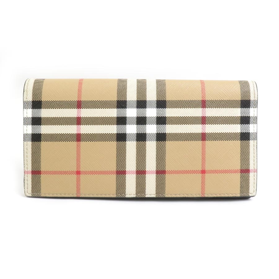 バーバリー BURBERRY 二つ折り長財布 PVCコーティングキャンバス ベージュ系 ユニセックス h30779a