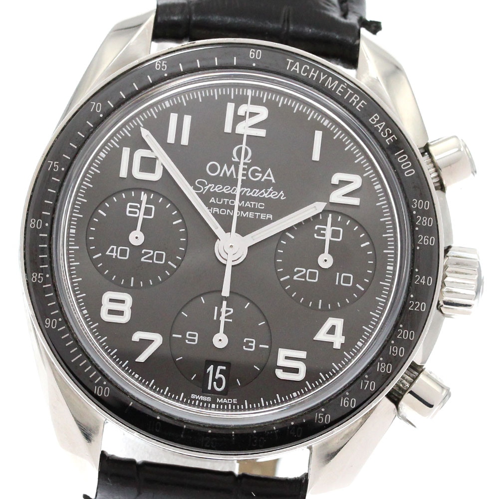 オメガ OMEGA 324.33.38.40.06.001 スピードマスター クロノグラフ デイト 自動巻き レディース 良品 _877570【中古】