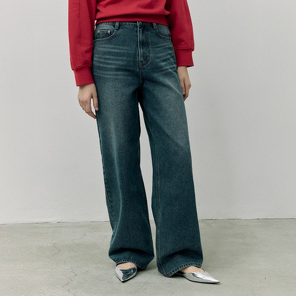 WIDE DENIM PANTS LIGHT BLUE