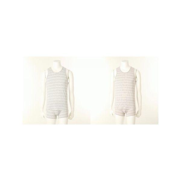 ビーナス正常 2枚入り モーダル メランジ ストライプ スパン 男性 ランニング 2セット VMV4196 2C C_P413704433