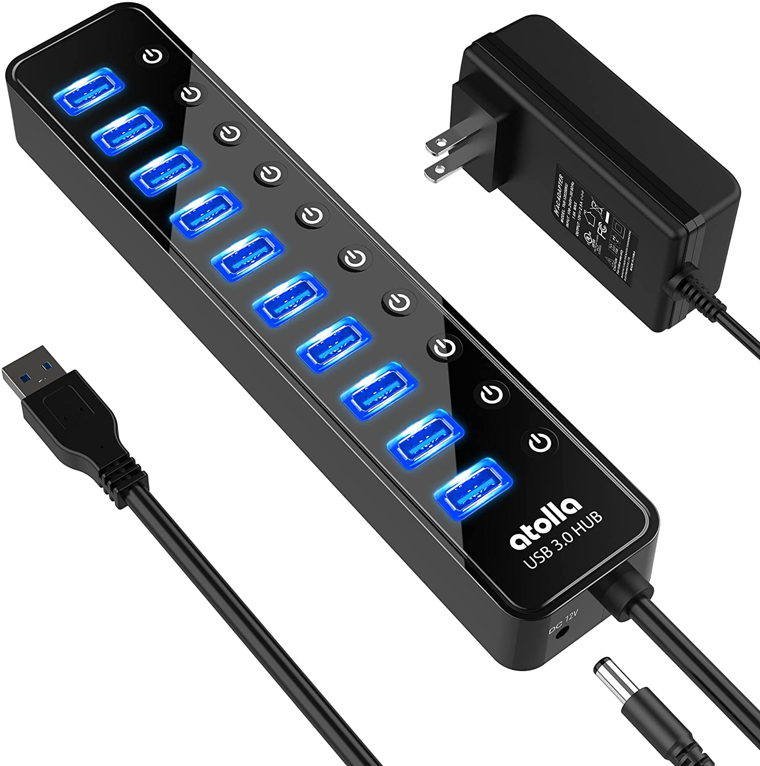 送料無料】RSHTECH USBハブ 3.0 電源付き 7ポート USB Hub