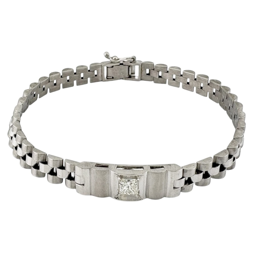 ブレスレット Pt850プラチナ ダイヤモンド 中古 美品