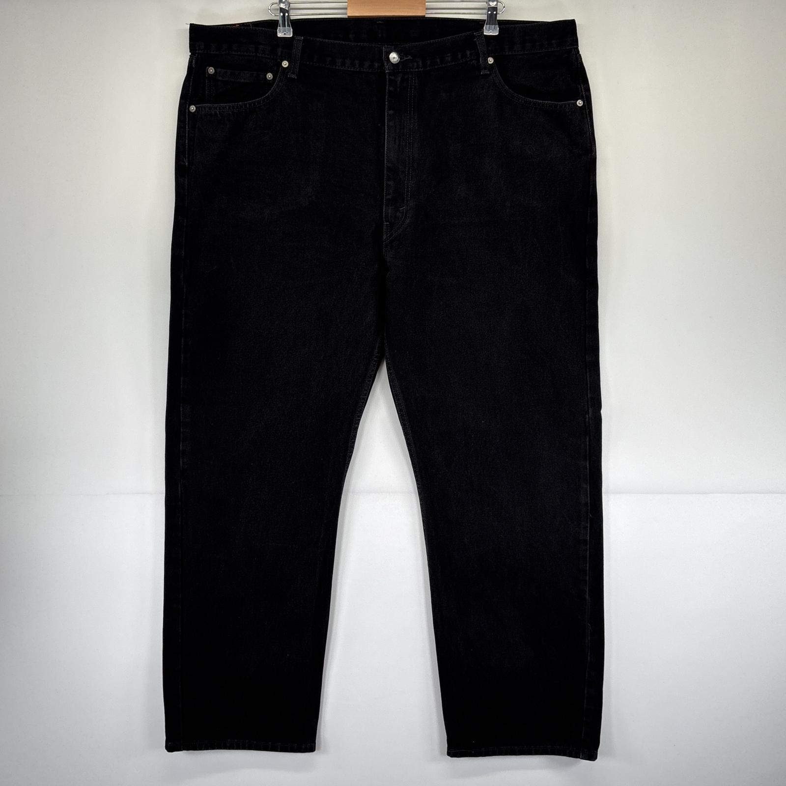 古着 デニムパンツ 505 ストレート ジップフライ 5ポケット ジーンズ ジーパン 大きいサイズ w48 L34 ブラック メンズ 5,412円