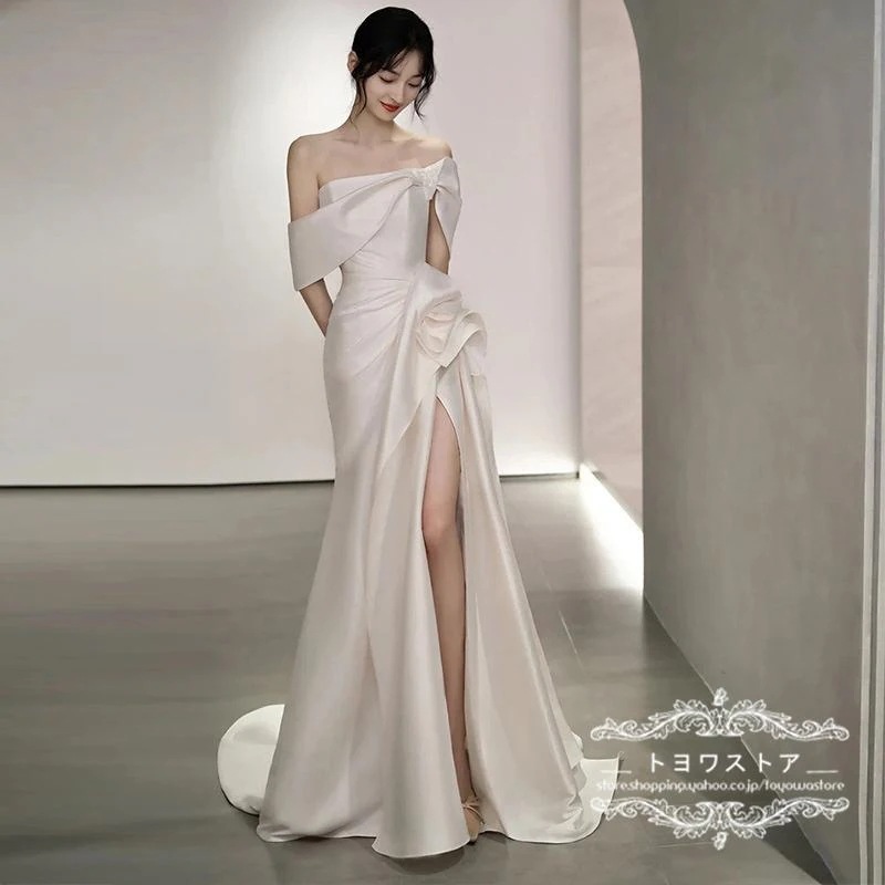 ウェディングドレス マーメイドライン ウエディングドレス 上品 花嫁 ロングドレス 披露宴 マーメイドドレス 二次会 結婚式 前撮り お呼ばれ フォーマル