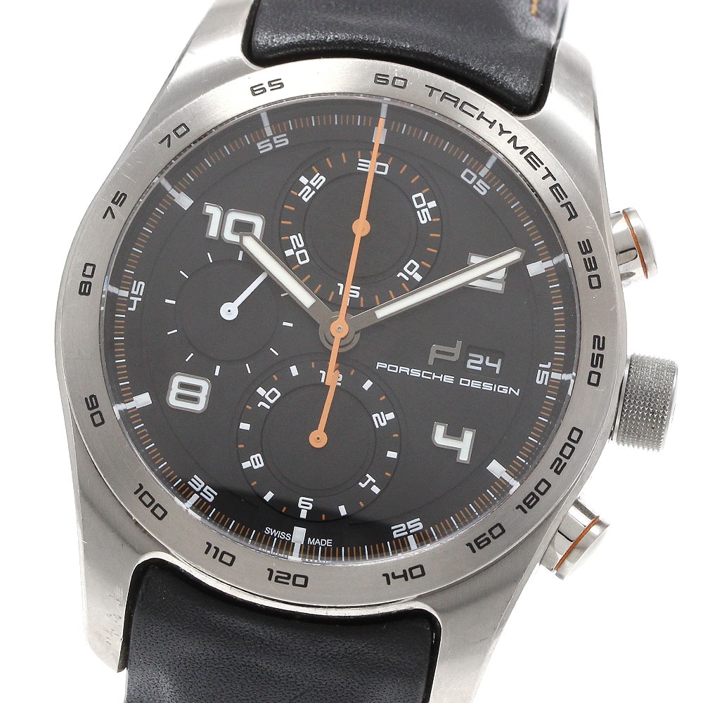 ポルシェデザイン Porsche Design 6010.1.10.007.06.2 クロノタイマー シリーズ1 タンジェリン デイト 自動巻き メンズ _922785【中古】