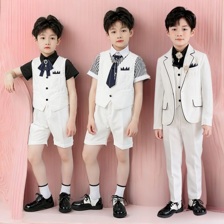 数量限定品男の子 スーツ フォーマル スーツ 入学式 スーツ 子供 スーツ キッズスーツ 卒業式 男の子 スーツ ジュニア スーツ 卒業式 ジャケット ベスト ズボン ネクタイ付 結婚式 発表会 小学
