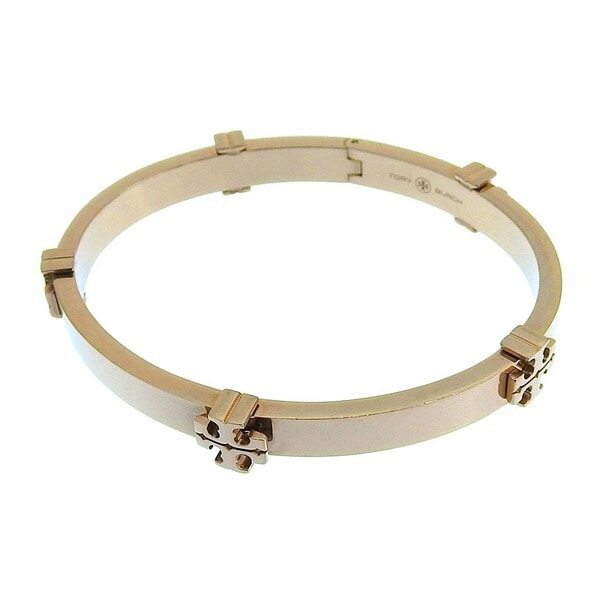トリーバーチ アクセサリー レディース バングル ブレスレット アウトレット ピンクゴールド CLASSIC LOGO HINGE BANGLE 145434-654M TORY BURCH