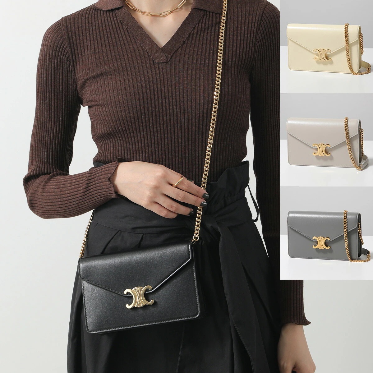 CELINE セリーヌ ショルダーバッグ 10L033DPV.38NO 10L033DPV.01SL 10L033DPV.02LS 10L033DPV.08ZC レディース Triomphe トリオン