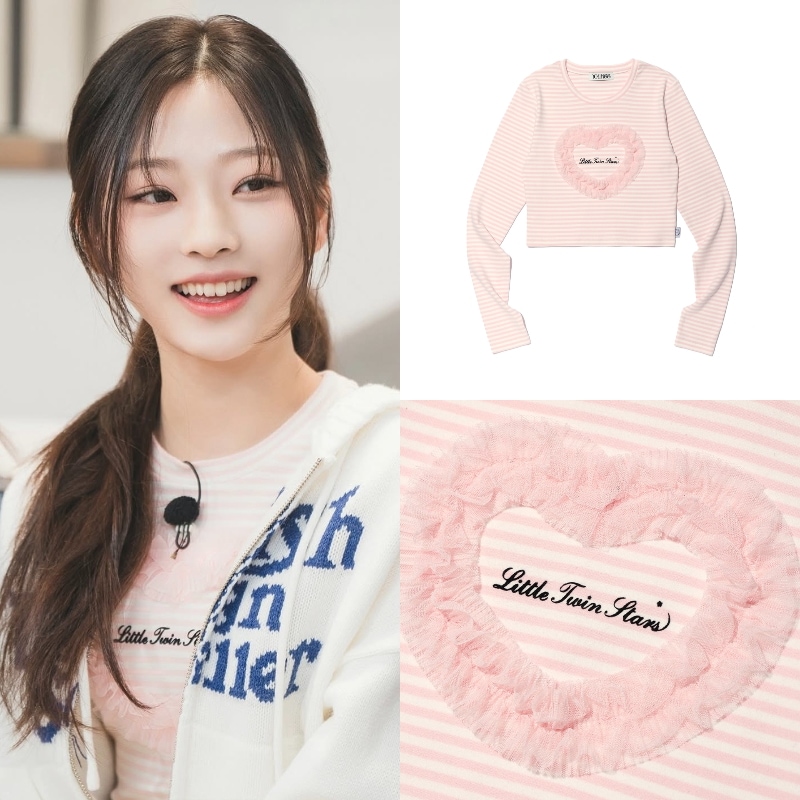 [Hearts2Heartsステラ着用] リトルツインスターズ キキララ 長袖 ストライプ Tシャツ [ピンク] LITTLE TWIN STAR STRIPE LONG SLEEVE PINK 8,246円