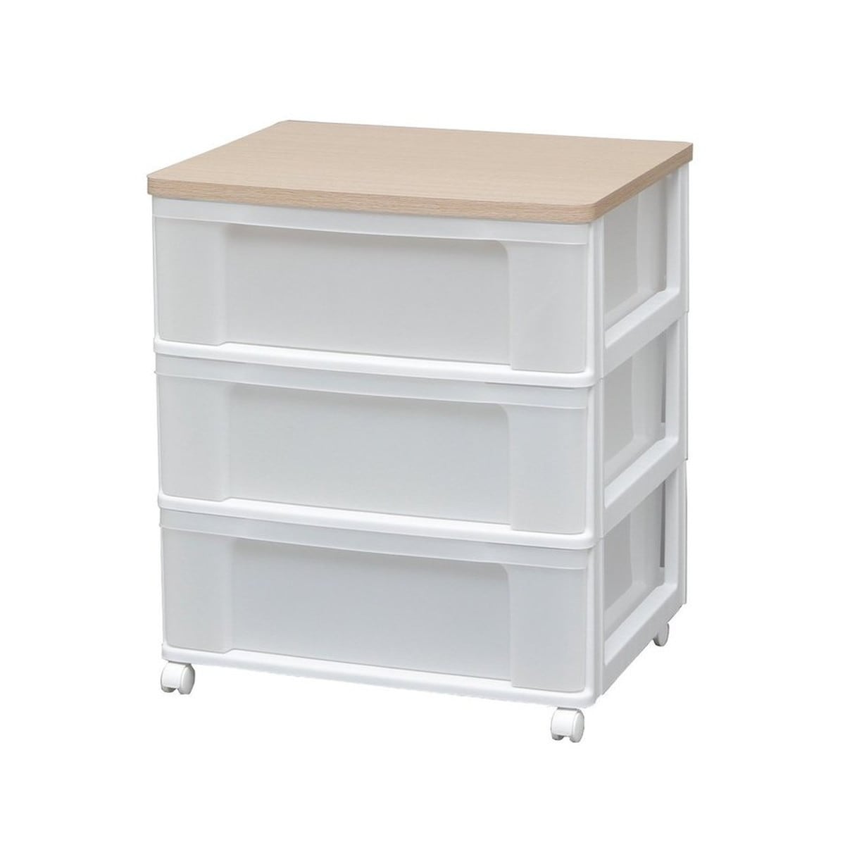 チェスト 木天板 3段 幅63.2cm×奥行50.7×高さ73cm ホワイトオーク W653P