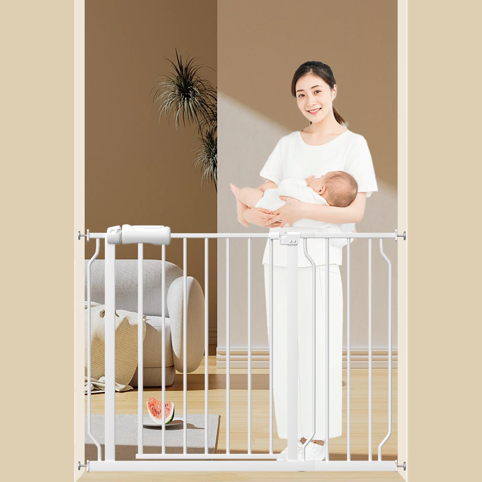 エルフ ベビー(Fairy Baby)ベビーゲート 階段上 ペットゲート ベビーフェンス 適用幅61-266cm ビデオ付き 突っ張り式 オートクローズ機能 扉開閉式 赤ちゃん ゲート ベビーガード
