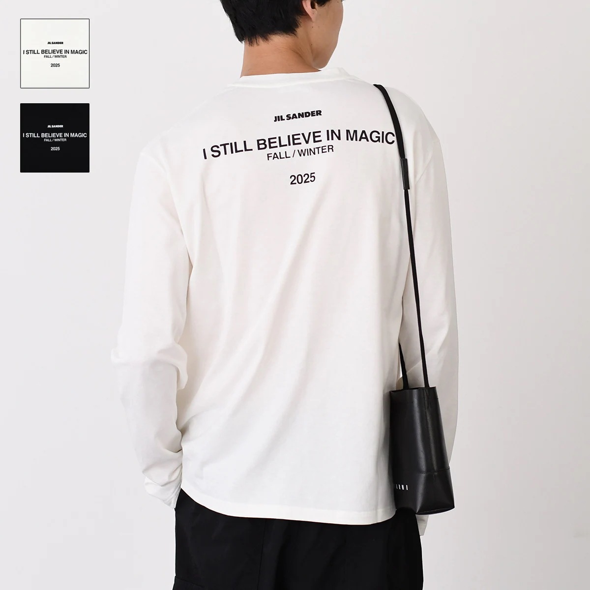 Tシャツ Jil Sanderロゴ コットン クルーネック 長袖Tシャツ J22GC0188 J46219