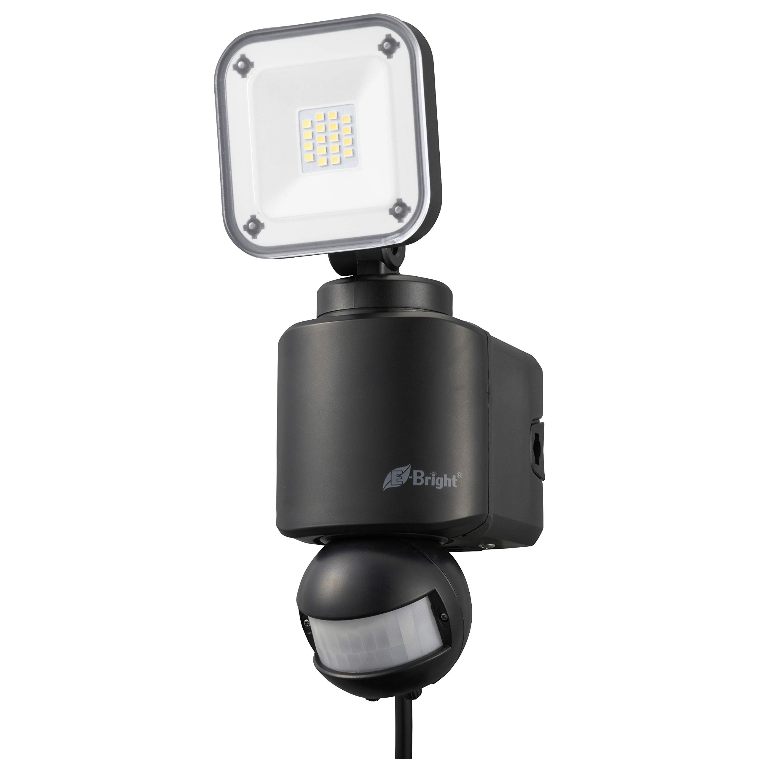 オーム電機 E-Bright LEDセンサーライト コンセント式 1灯 LS-A1155A19-K 06-4242 OHM