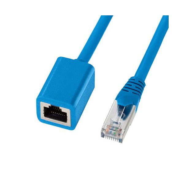 （まとめ） サンワサプライカテゴリ6STP延長LANケーブル ブルー 1m KB-STP6EX-01BL 1本 (×3セット) 5,292円