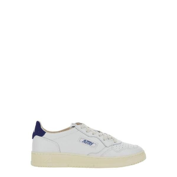 ホワイトスニーカー ブルーレザー AULMBJ03WHITEBLUEDEPTHS