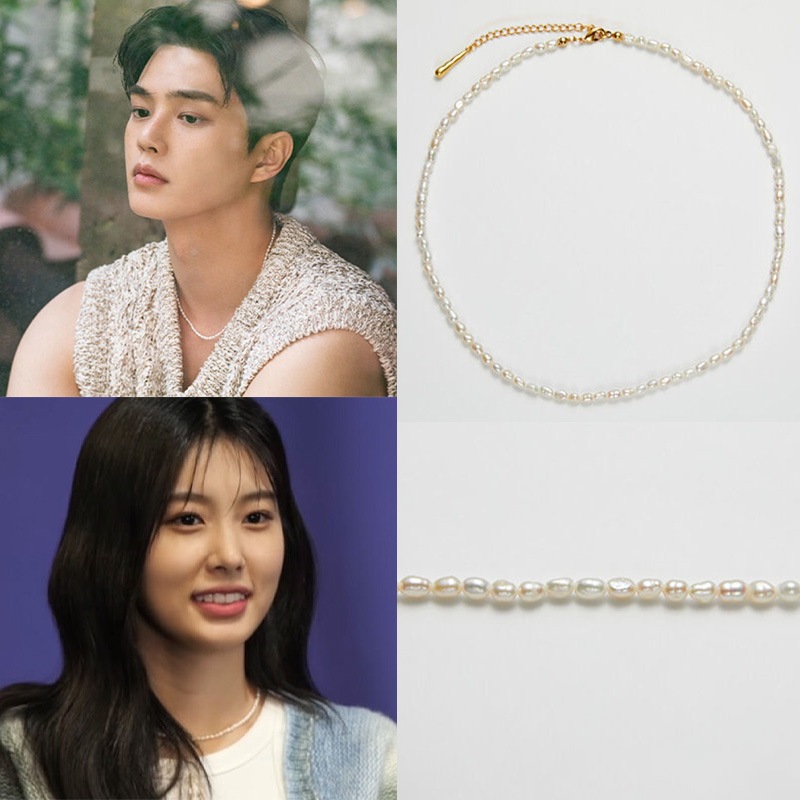 [ソンガン/ソラ/カンヘウォン/ウッズ/ルダ/カンスンユン着用]エッセンシャル オーバルパール ネックレス 7,708円