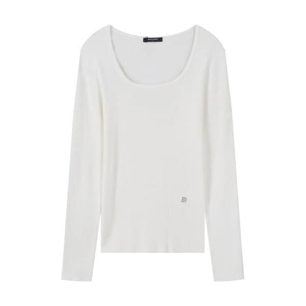 女性スクエアネックニット(B253KT800P)