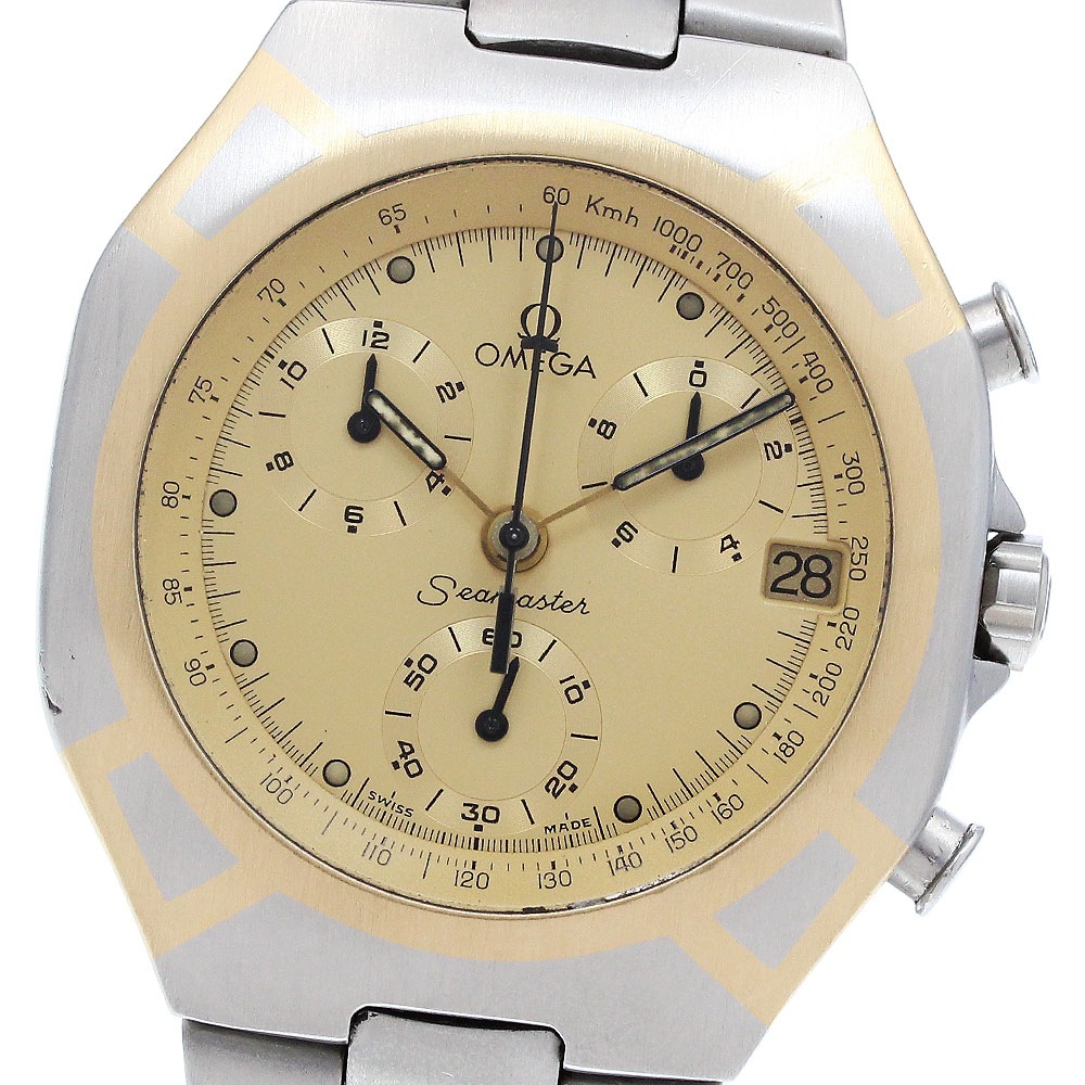 オメガ OMEGA シーマスター ポラリス クロノグラフ クォーツ メンズ _915391【中古】