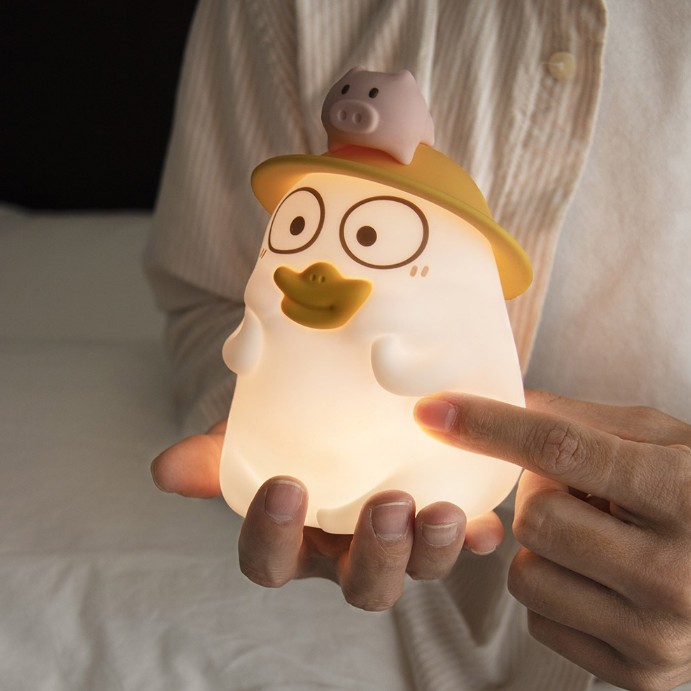LED ナイトライト 小夜灯 可愛 ベッドサイドランプ 携帯型 インテリアライト 調光可能 子供安全素材 携帯便利