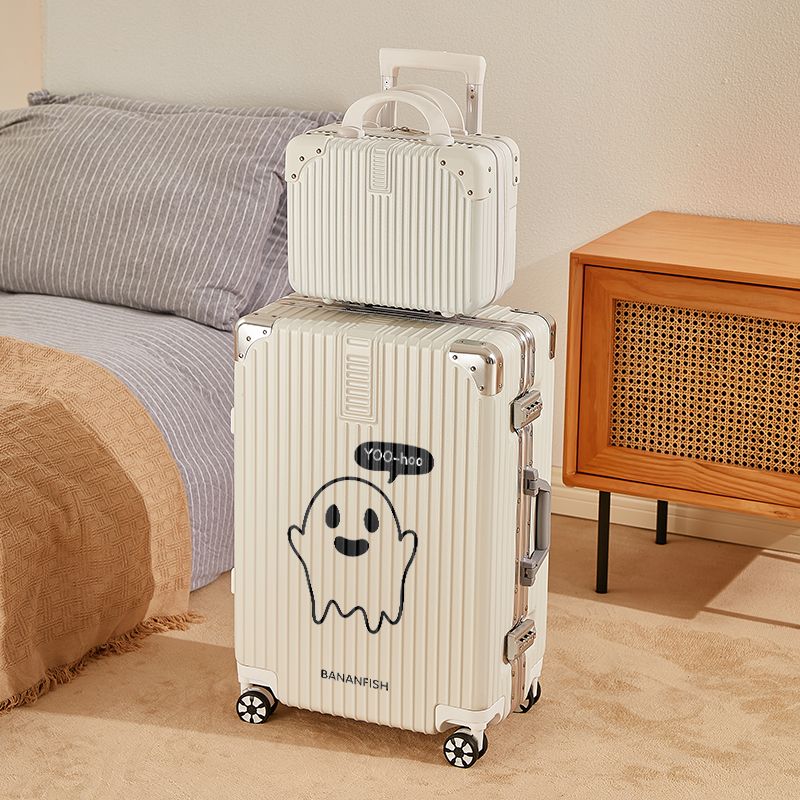 2024グラフィティスーツケースレディースユニバーサルホイールアルミフレームパスワードトロリーケース丈夫で耐久性のあるスーツケースメンズ24大容量28インチ