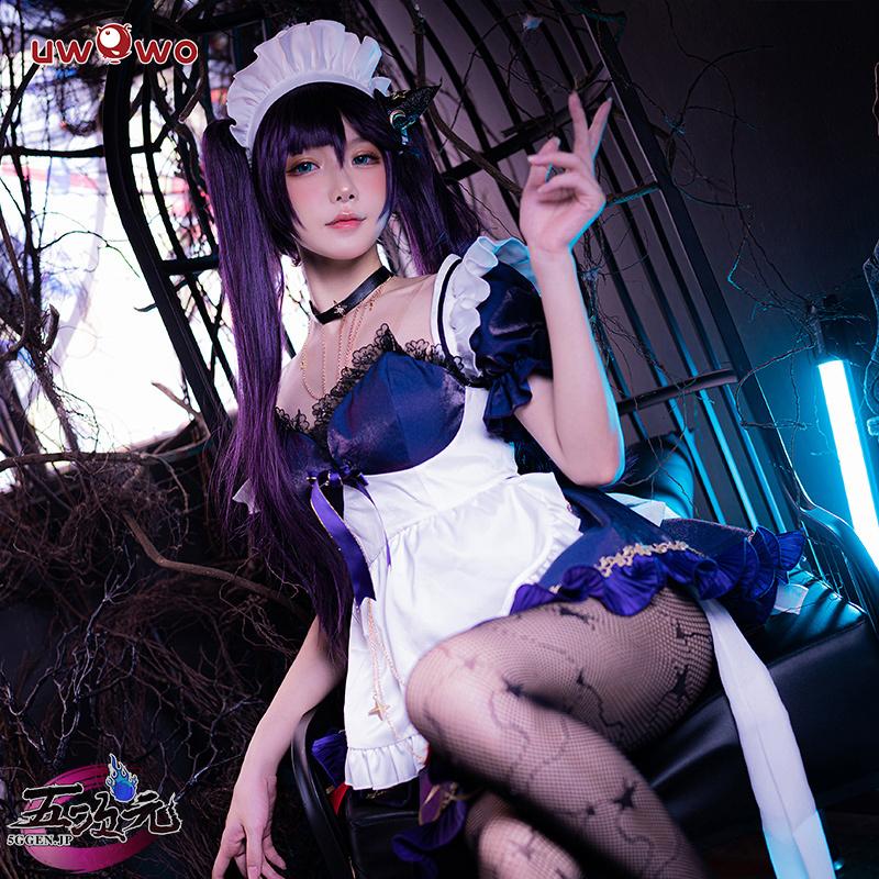 【品質良い 大好評中】Uwowo　原神　コスプレ　モナ　メイド服　衣装　ウィッグ　神の目　追加可