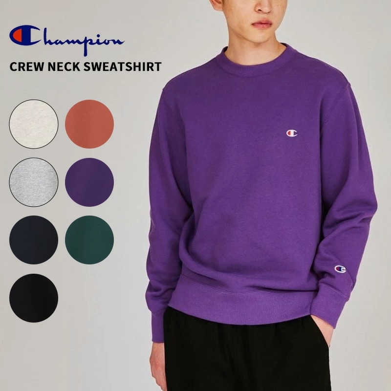 チャンピオン メンズ トレーナー Champion クルーネックスウェットシャツ CREW NECK SWEATSHIRT メンズカジュアル C3-Y035 長袖 トップス 裏毛