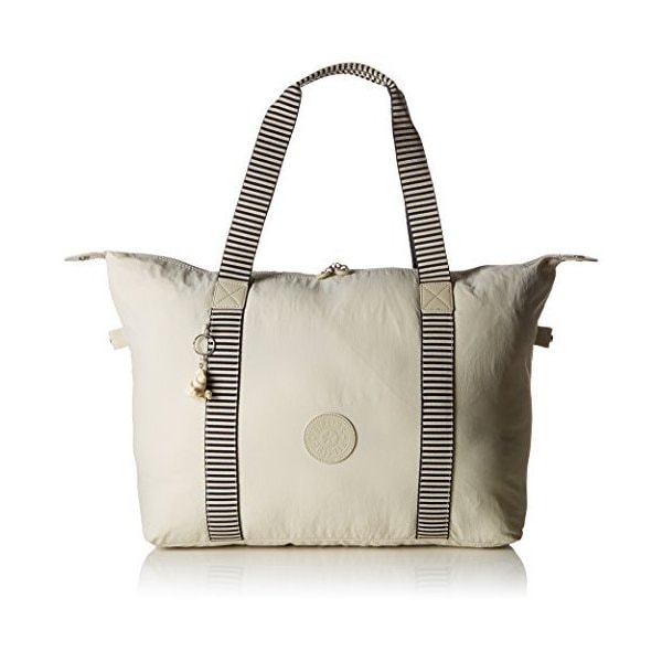 Kipling ART M FOLD Canvas & Beach Tote Bag， 58 cm， 33 liters， White (Canvas White) 並行輸入品
