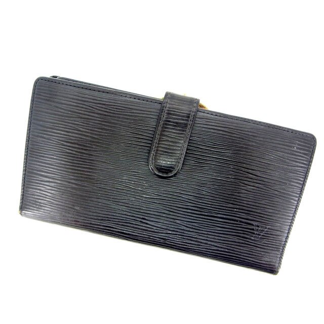 がま口財布 /長財布 エピ /コンチネンタルクラッチ ブラック 中古