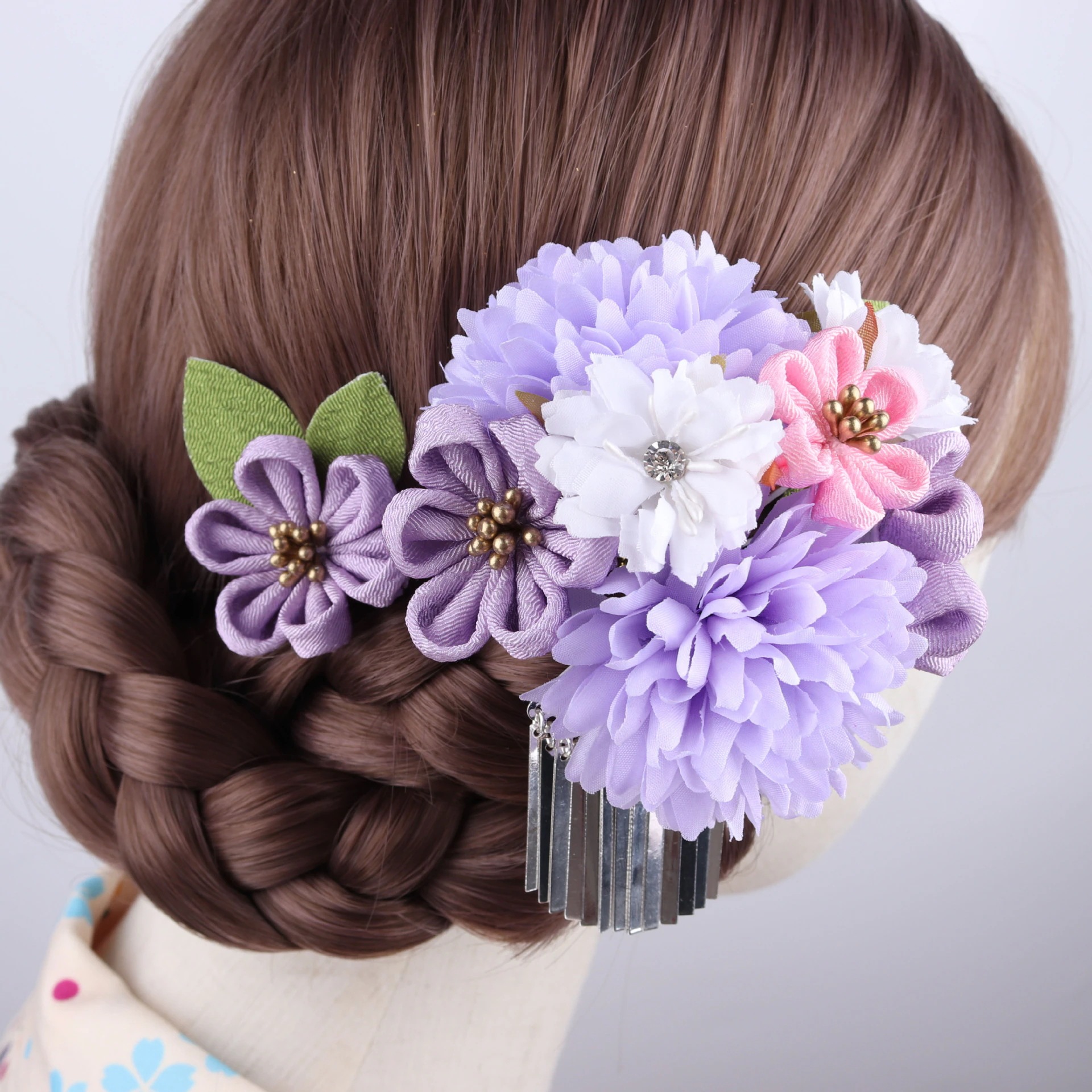 着物浴衣髪飾り頭飾り細工師ヘアコーム小物