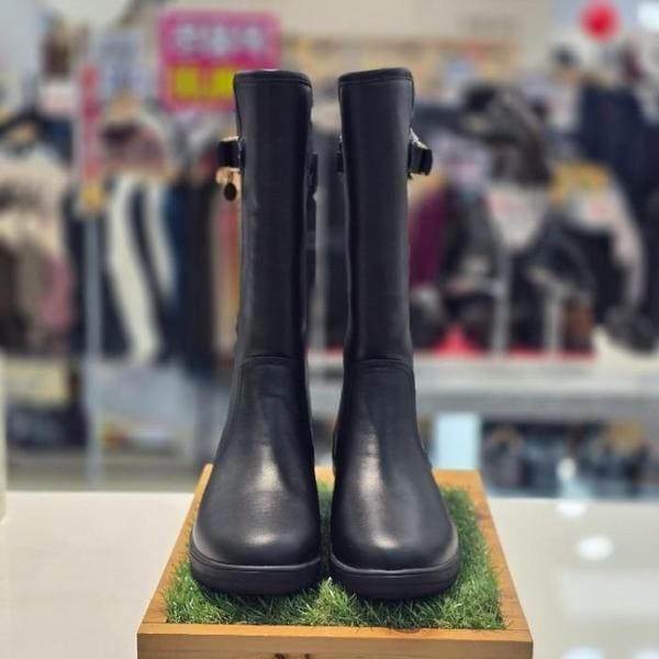 セーブゾーン04 女性コンフォートノンスリップファーハーフ4cmブーツAB ブラック FTPGPKSDFR610 (S45049717)