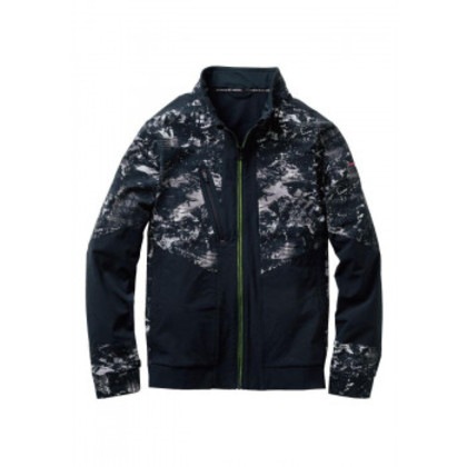 桑和 0328-10 長袖ブルゾン Sサイズ マルチブラック(411) G.G.