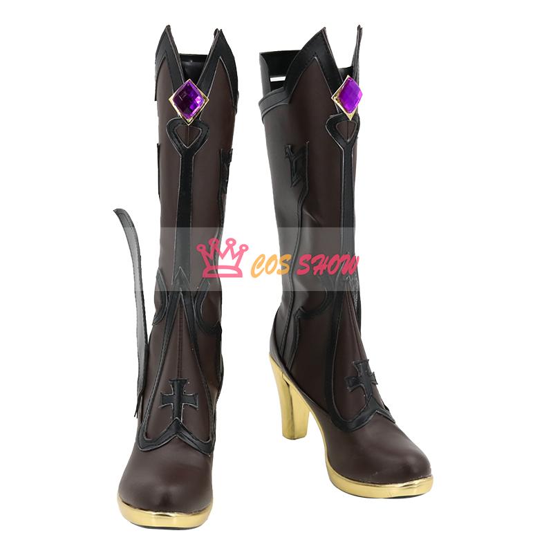 2025新品販売 実物撮影 原神 げんしん フィッシュル コスプレ靴（22cm26.5cm）コスプレシューズ イベント 文化祭 お祭り