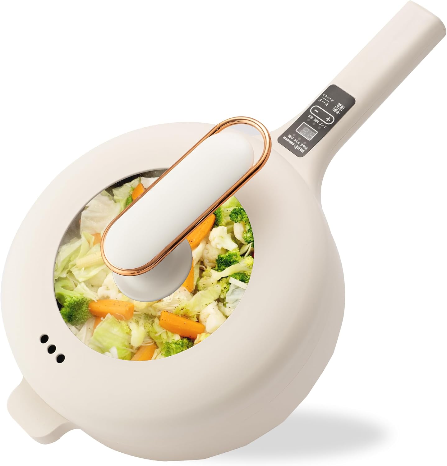 電気鍋 電気調理鍋 グリル鍋 ラーメン うどん 目玉焼き お手伝い 多機能フライパン 片手鍋 温度調節 食品グレード認証PP素材 旅行 車泊 (3.2L)