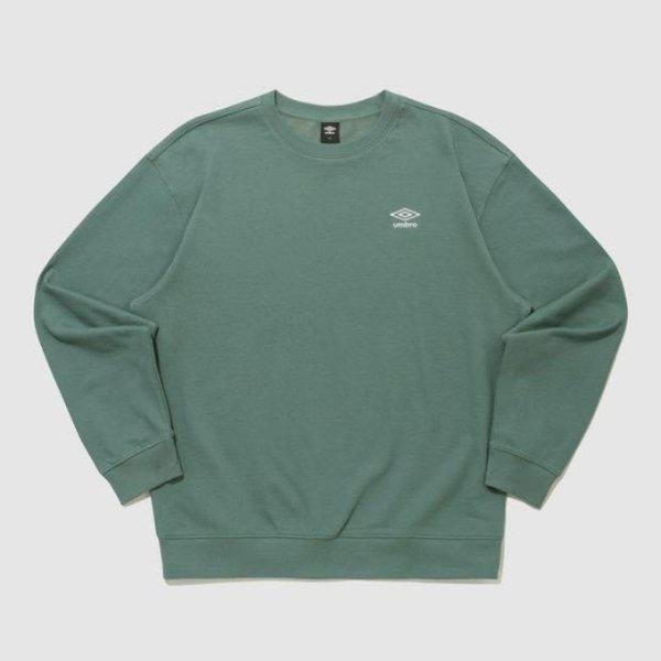 長袖Tシャツ LQC UQ123CFS19-BGN エッセンシャル スモールロゴ スウェットシャツ / BLUE GREEN