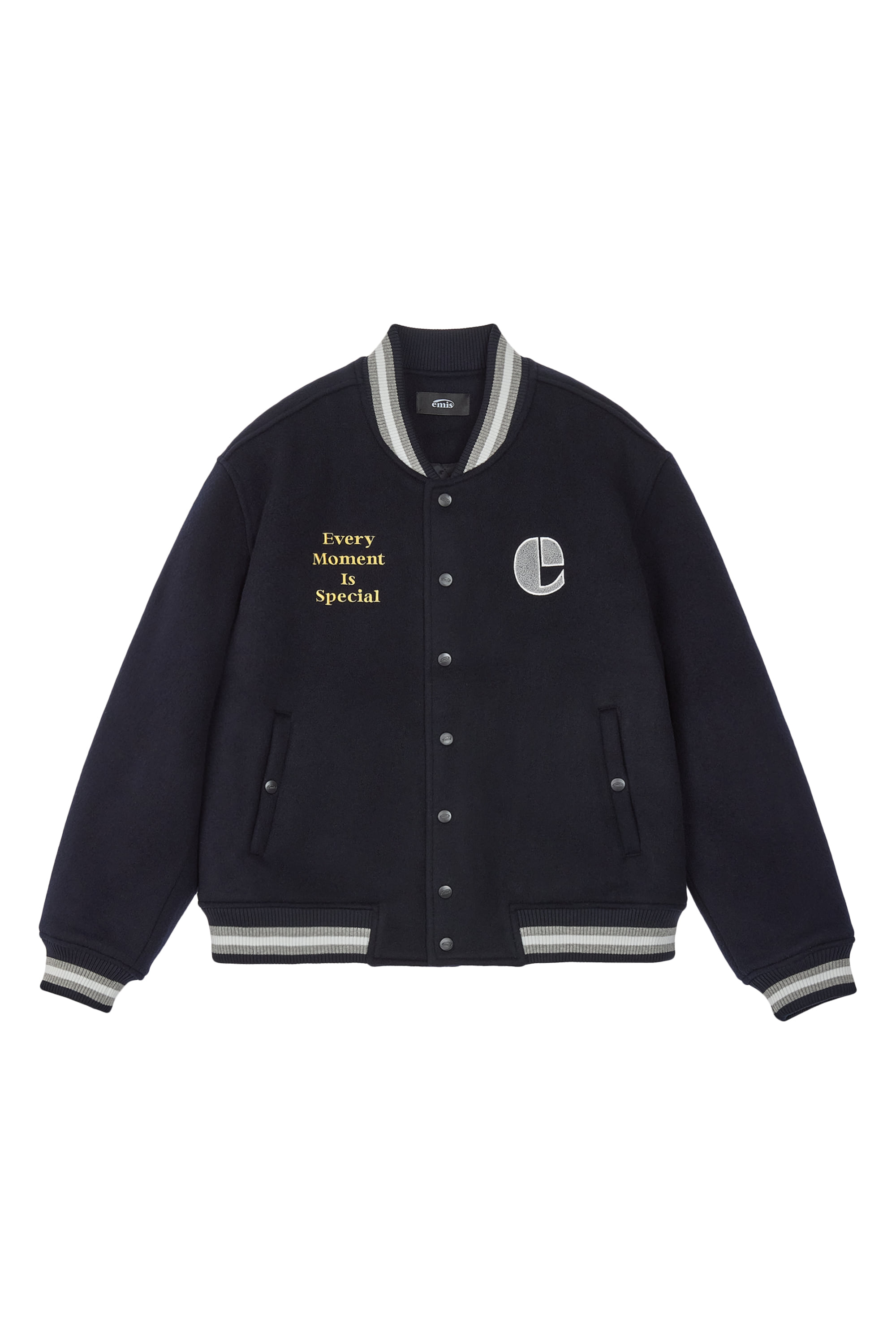 【EMIS】 EMIS WOOL VARSITY JACKET : NAVY