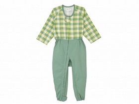 大阪エンゼル コンビネーション（フルオープン）プッシュホック（オールS） ツイルブロックグリーン M 5738-TA