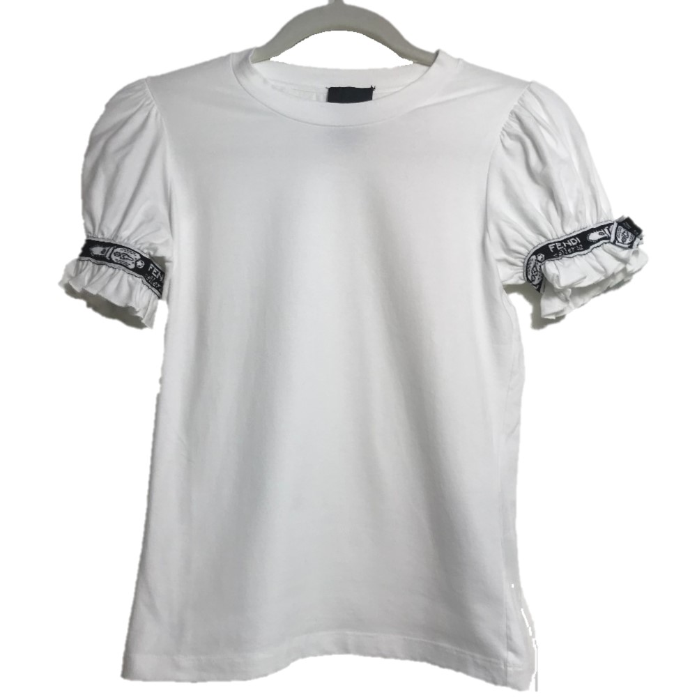 半袖Ｔシャツ FY5058 袖 ロゴ リボン トップス アパレル シャツ カットソー コットン ホワイト