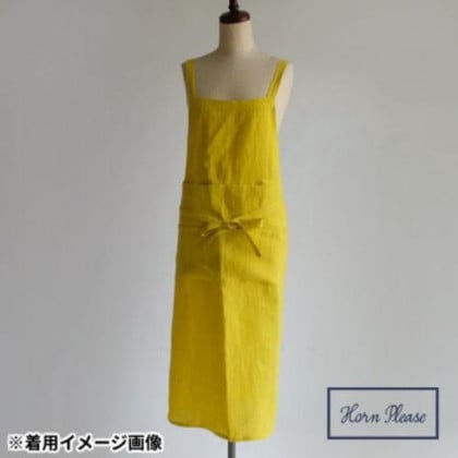 志成販売 フルエプロン リネン グローイング カラード イエロー 303458YL