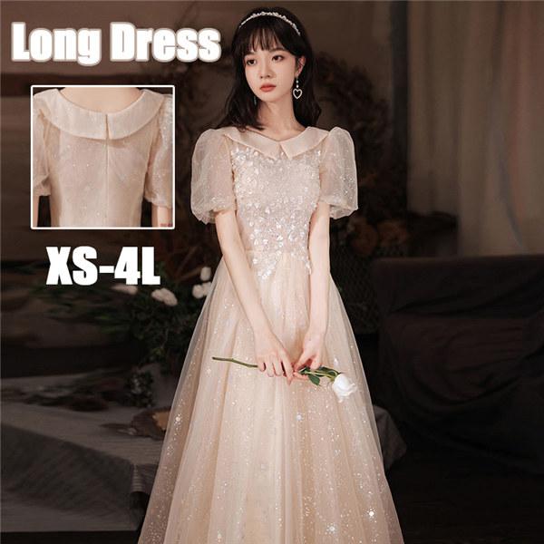 ロングドレス 花嫁 お呼ばれ 上品ワンピース Aライン パーティードレス 結婚式 ウエディングドレス 披露宴 大人 da433g4g4w9