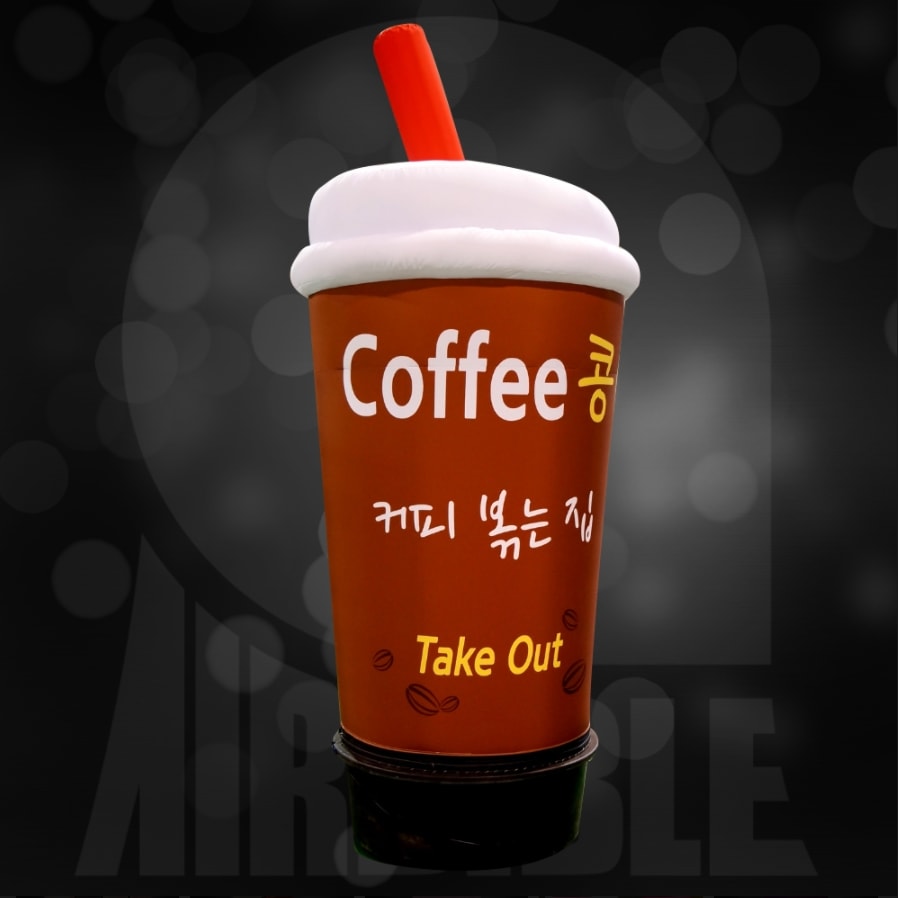 [テイクアウト3] カフェ エアー看板 目立つ看板 立体看板 店舗看板