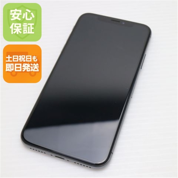 超美品 SIMフリー iPhoneX 64GB スペースグレイ スマホ 166